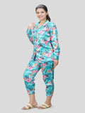 Flower Print Shirt & Jogger Nightsuit