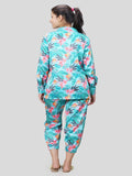 Flower Print Shirt & Jogger Nightsuit