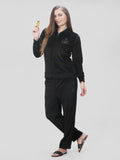 BLACK Zip Me Up  Classy Track Suit