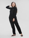 BLACK Zip Me Up  Classy Track Suit