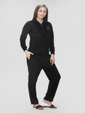 BLACK Zip Me Up  Classy Track Suit