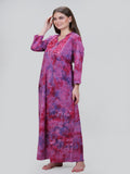 Embroidered Tie & Dye Maxi Nighty