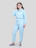 Chic Sky Blue Top & Jogger Set
