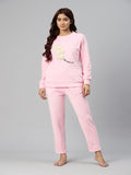 Women’s Super Soft Velour Pyjama Set  |  Round Neck | Long Sleeves | Winter Wear