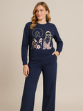 Fleece Round Neck Pyjama Set