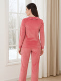 Rosewood Ribbed Lounge Pyjama Set