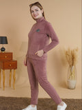 Women's Mock Collar Zipper Tracksuit