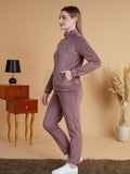 Women's Mock Collar Zipper Tracksuit