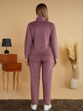 Women's Mock Collar Zipper Tracksuit
